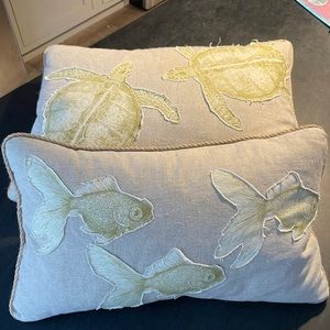 Two custom pillows